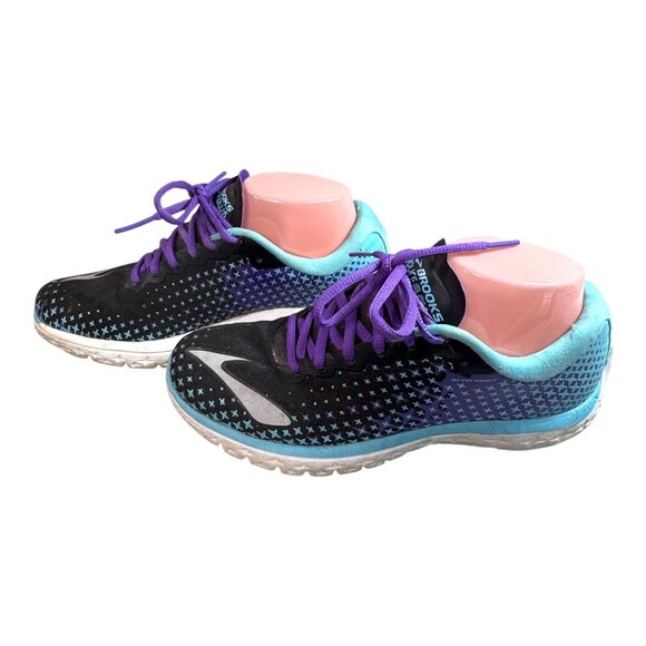 Brooks PureFlow 5 Womens Running Shoes Size 8 Medium Black Teal Purple Athletic - Picture 9 of 13